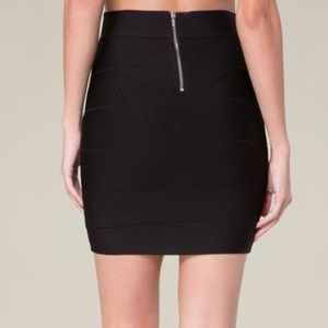 Women's Black Solid Bandage Skirt